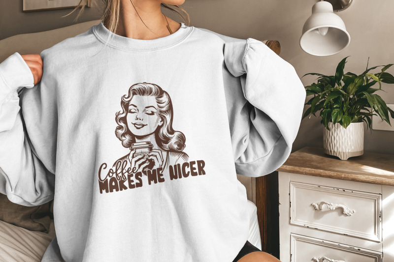 coffee-makes-me-nicer-png-snarky-sarcastic-adult-humor-trendy-womens-retro-tired-pig-funny-tee-girly-shirt-hoodie-relatable