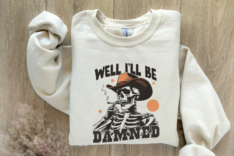 well-i-039-ll-be-damned-png-western-desert-cowboy-outlaw-vintage-style-raise-hell-png-men-039-s-graphic-t-shirt-edgy-shirt-png-country-png