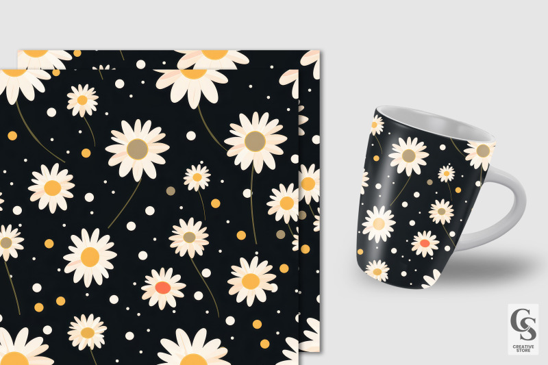 daisy-amp-polka-dots-flowers-seamless-patterns