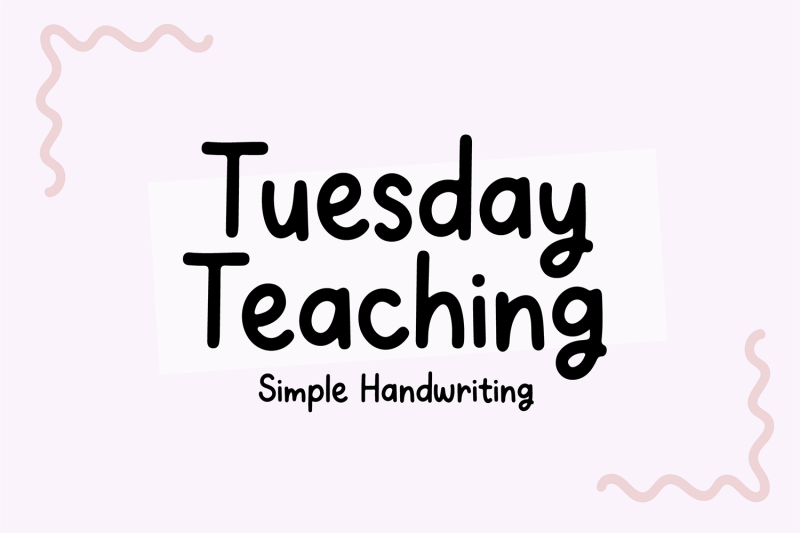 tuesday-teaching-simple-handwriting-font