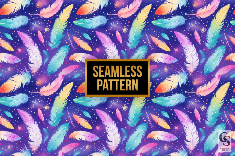 pastel-stars-amp-feathers-pattern-digital-papers