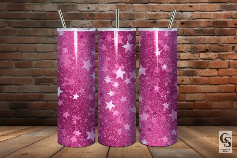 pink-glittery-stars-pattern-digital-papers