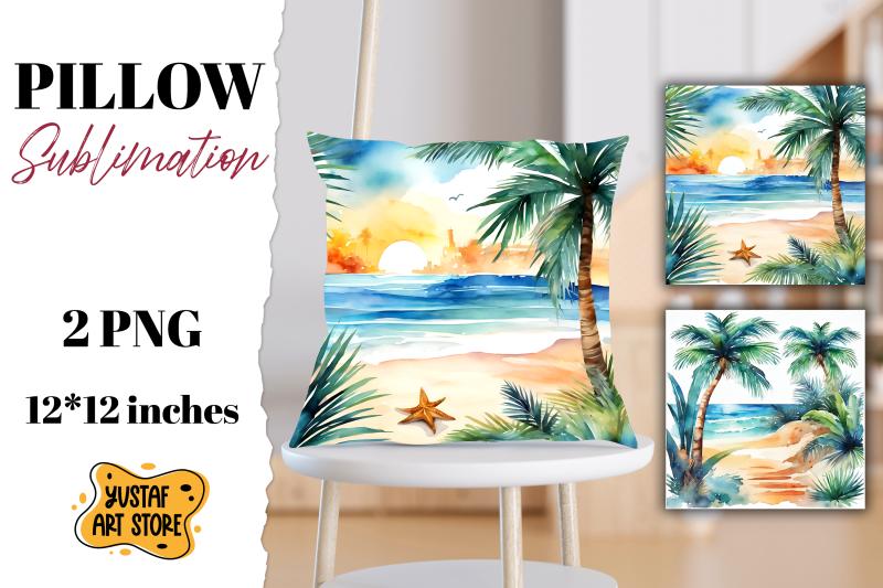 beach-pillow-sublimation-2-summer-pillow-design