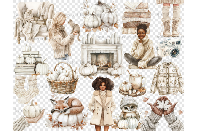 neutral-autumn-clipart-fashion-illustration-set