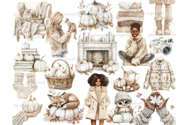 neutral-autumn-clipart-fashion-illustration-set