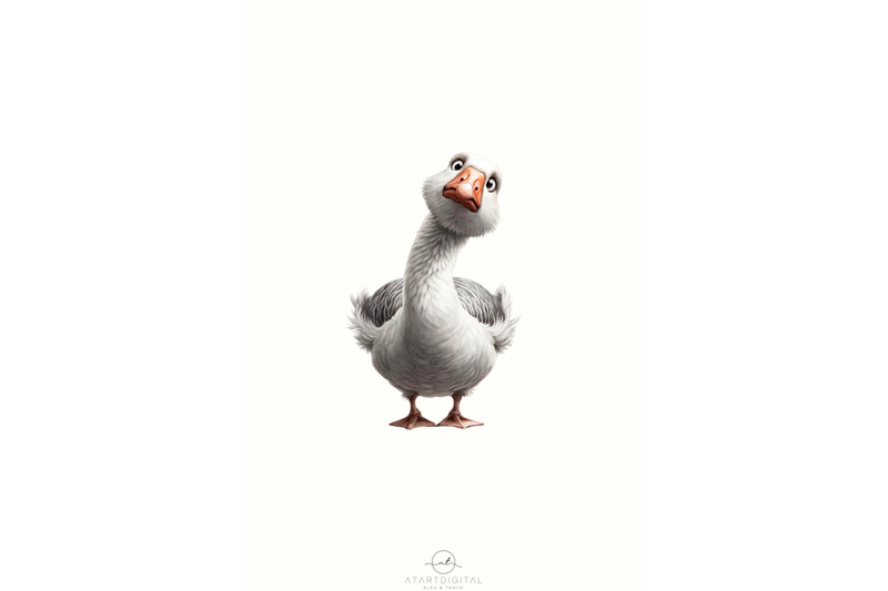 silly-goose-transparent-png-design-for-card-making-serious-goose-digi