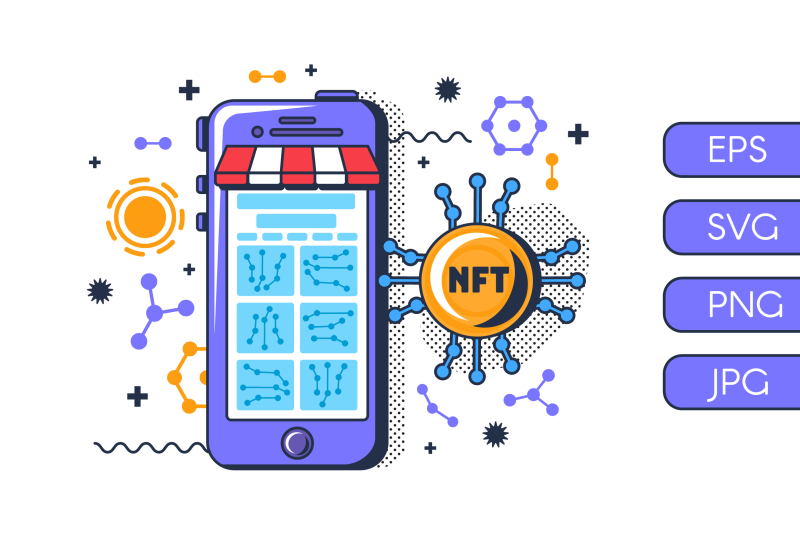 online-nft-market-on-smartphone-illustration