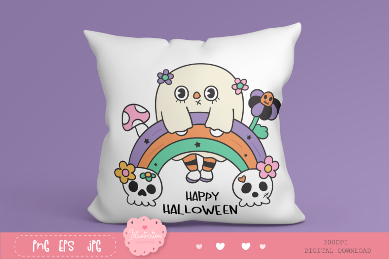 cute-ghost-halloween-groovy-kawaii-cliparts-trick-or-treat