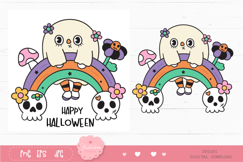 cute-ghost-halloween-groovy-kawaii-cliparts-trick-or-treat