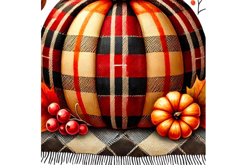 plaid-pumpkin-sublimation-designs-png-for-instant-download-watercolo