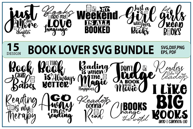 books-lover-svg-bundle