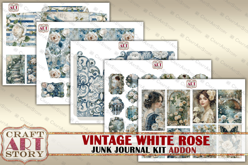 vintage-white-rose-junk-journal-kit-addon-scrapbook-papers