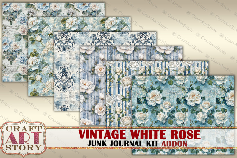 vintage-white-rose-junk-journal-kit-addon-scrapbook-papers