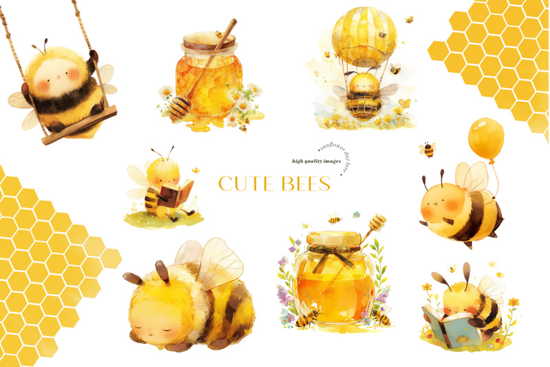 cute-bees-and-daisy-flower-clipart