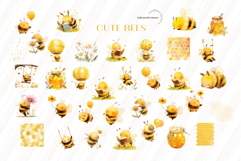 cute-bees-and-daisy-flower-clipart