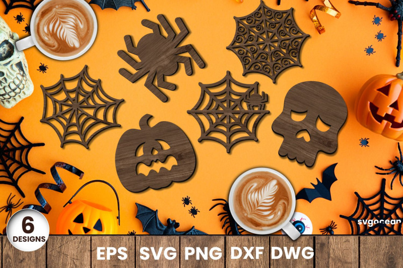 halloween-coasters-laser-cut-bundle