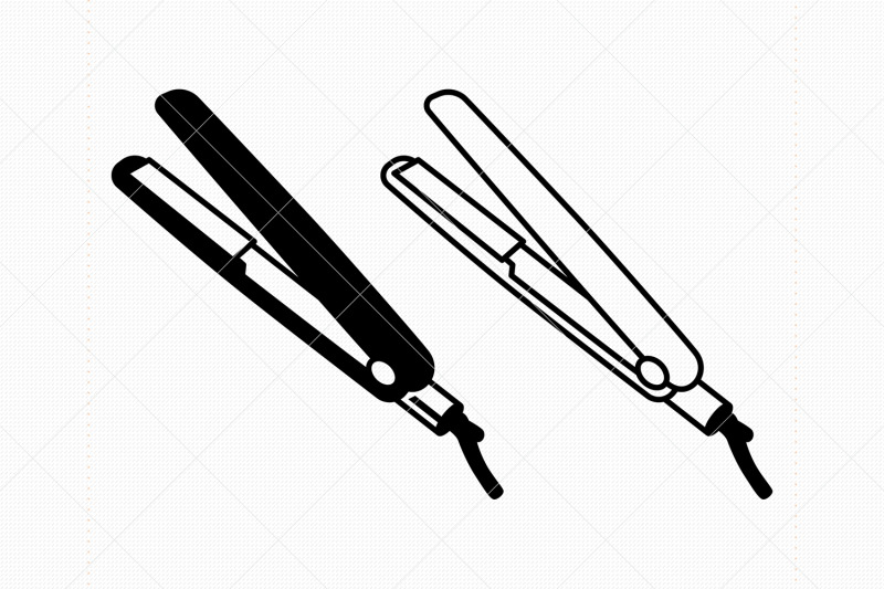 hair-flat-iron-svg