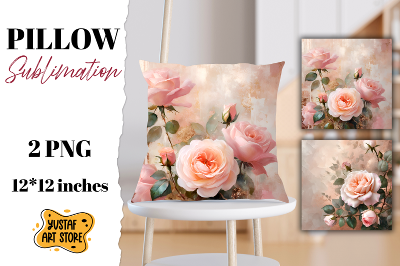 rose-gold-pillow-sublimation-2-flowers-pillow-design