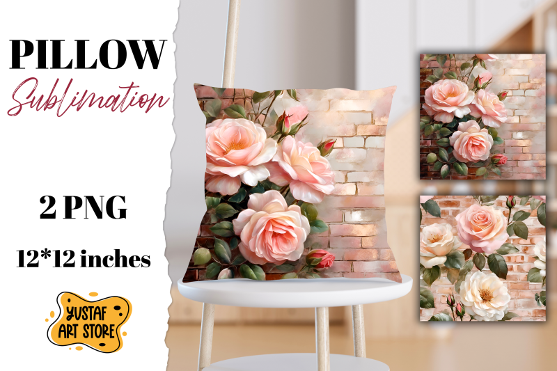 rose-gold-pillow-sublimation-2-flowers-pillow-design