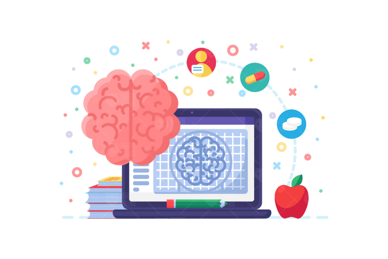 brain-research-flat-illustration