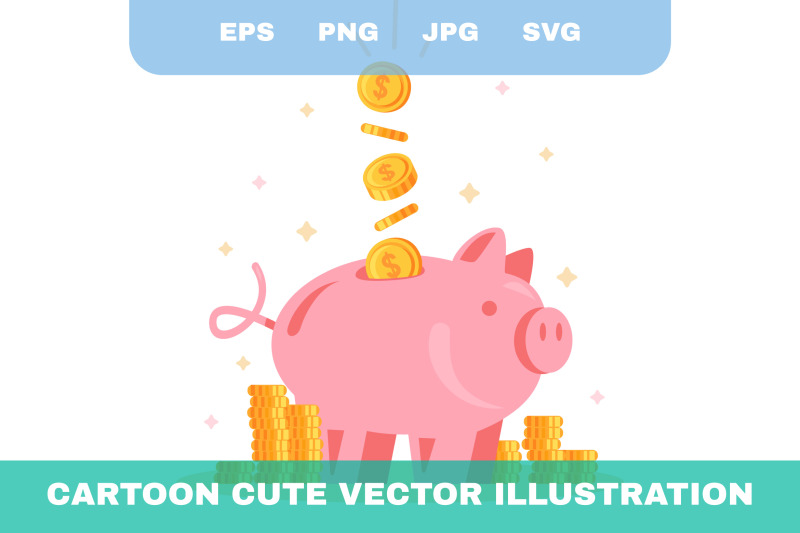 flat-nbsp-piggy-bank-concept-illustration