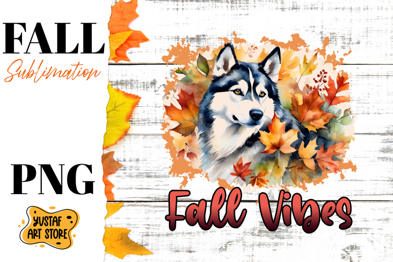 fall-sublimation-design-fall-dog-sublimation-husky-png