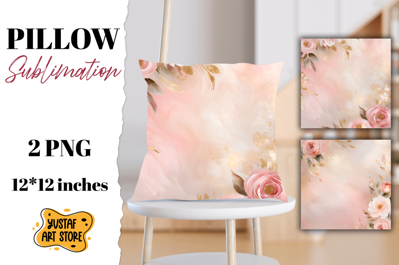 rose-gold-pillow-sublimation-2-flowers-pillow-design