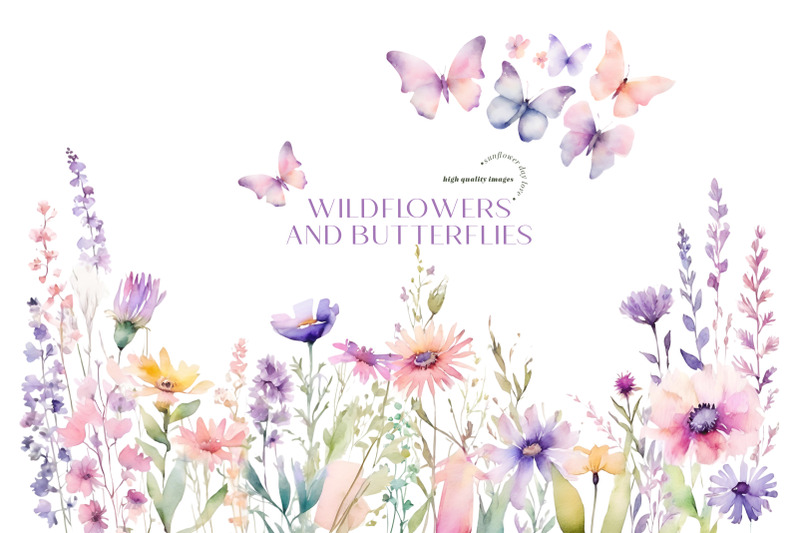 wildflowers-colorful-butterflies-clipart