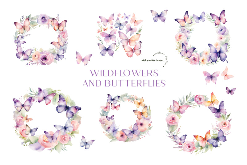 wildflowers-colorful-butterflies-clipart