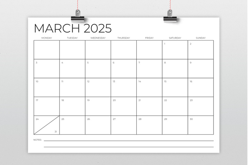 2025-a4-thin-sans-serif-mon-sun-calendar