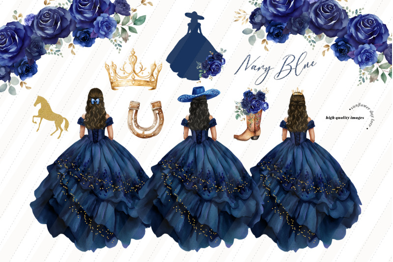 navy-blue-charro-quinceanera-dresses-clipart-boots-clipart