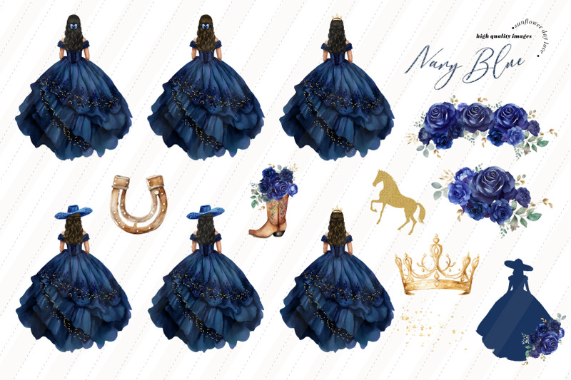 navy-blue-charro-quinceanera-dresses-clipart-boots-clipart