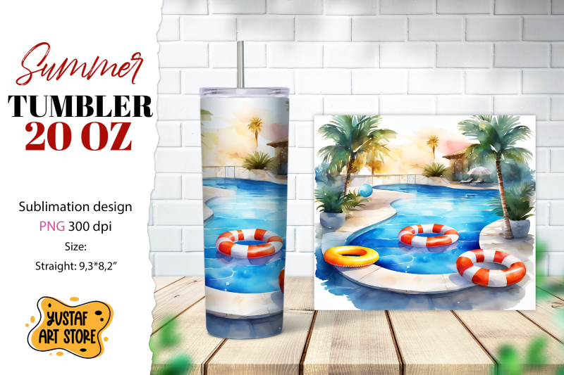 pool-tumbler-wrap-summer-tumbler-sublimation-design