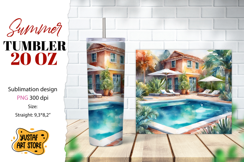 pool-tumbler-wrap-summer-tumbler-sublimation-design