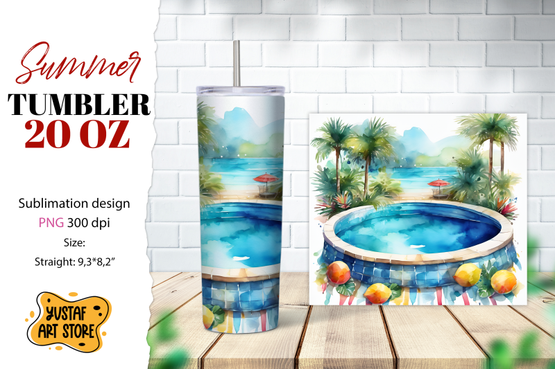 pool-tumbler-wrap-summer-tumbler-sublimation-design