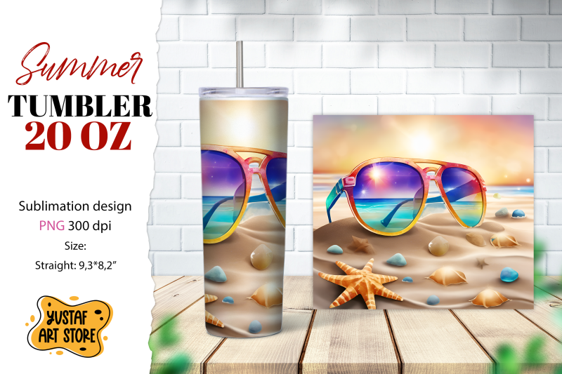 beach-tumbler-wrap-summer-tumbler-sublimation-design