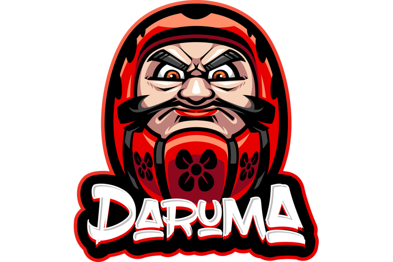 daruma-esport-mascot-logo-design