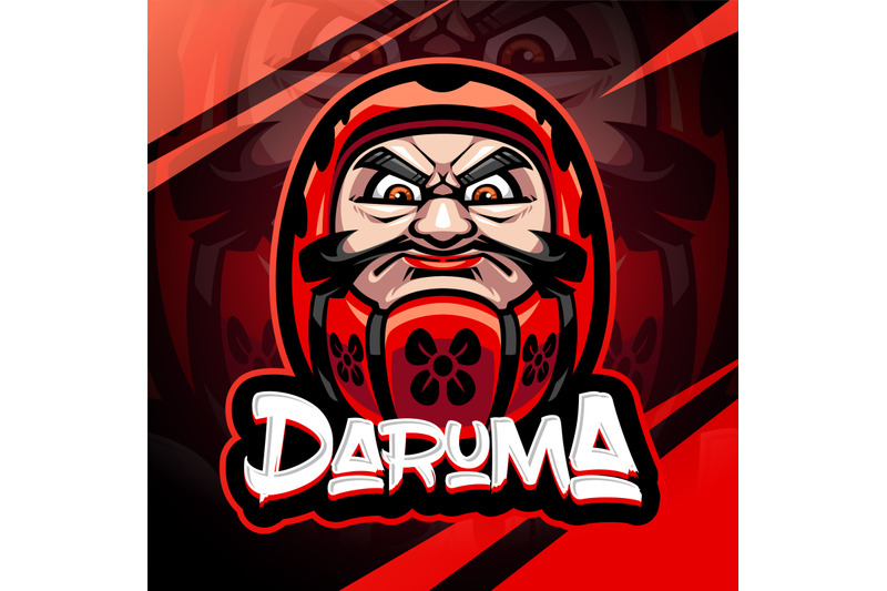 daruma-esport-mascot-logo-design