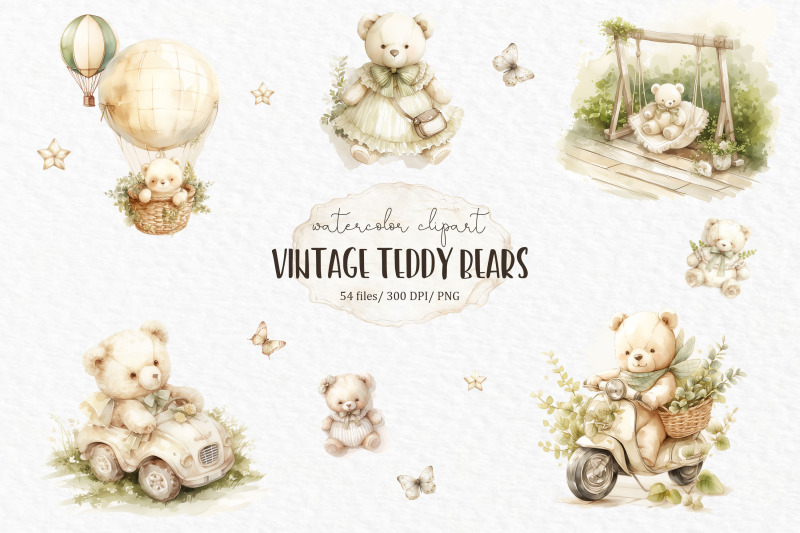 vintage-teddy-bears-png