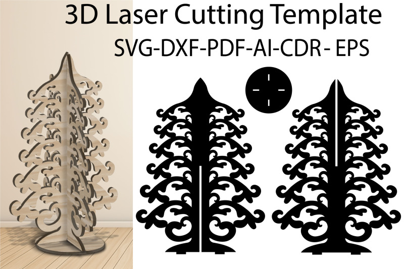 3d-christmas-tree-svg-laser-cutting-template