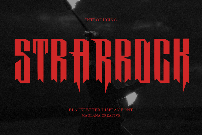 strarrock-blackletter-display-font