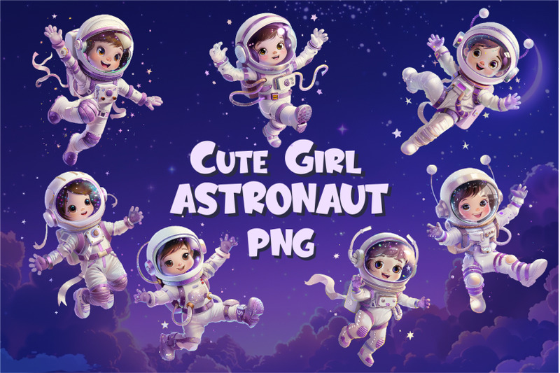 cute-girl-astronaut-t-shirt-png