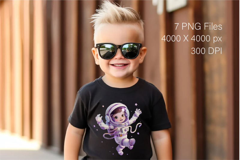 cute-girl-astronaut-t-shirt-png