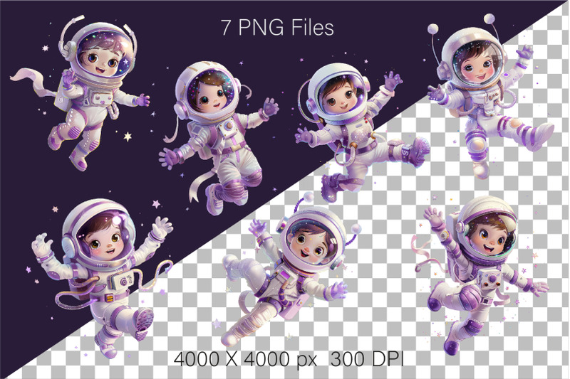 cute-girl-astronaut-t-shirt-png