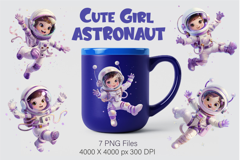 cute-girl-astronaut-t-shirt-png