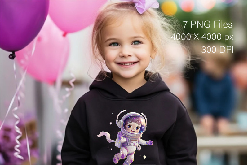 cute-girl-astronaut-t-shirt-png