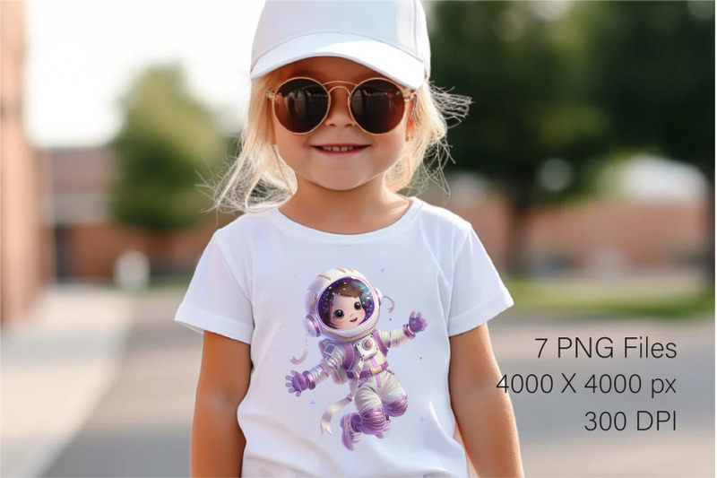 cute-girl-astronaut-t-shirt-png