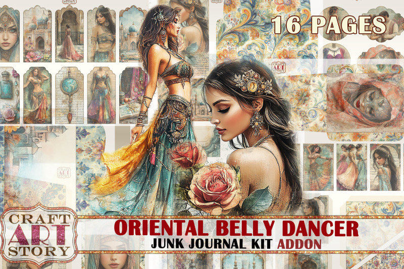 vintage-oriental-belly-dancer-junk-journal-kit-addon