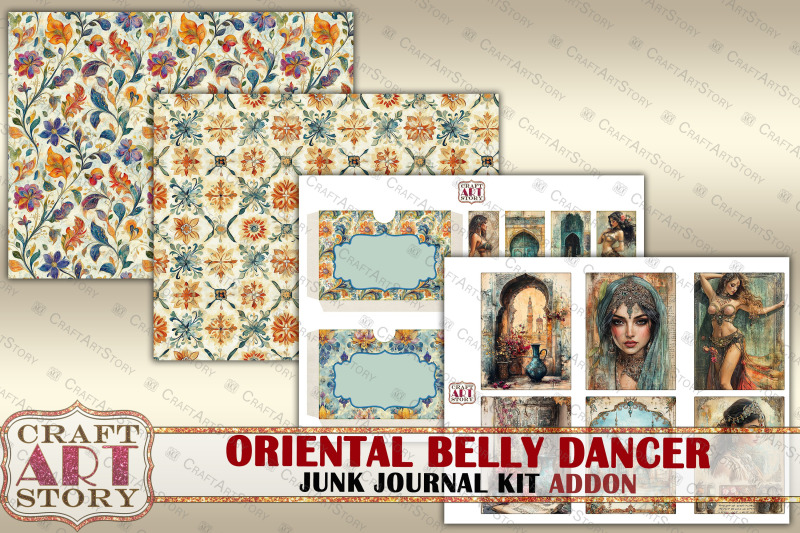 vintage-oriental-belly-dancer-junk-journal-kit-addon