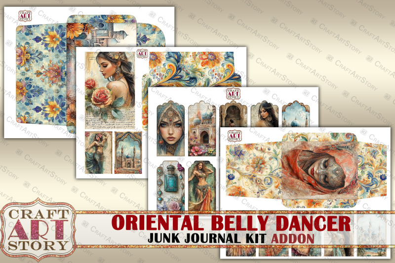 vintage-oriental-belly-dancer-junk-journal-kit-addon